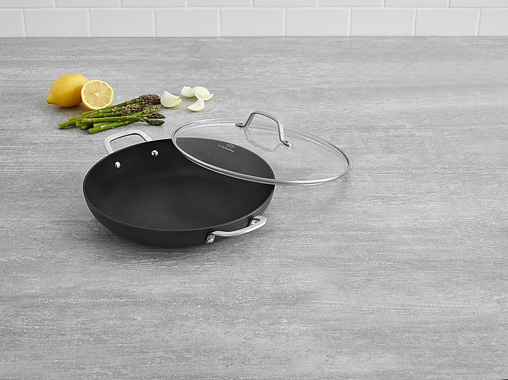 Calphalon Classic Nonstick Everyday Chef Pan with Cover, 12", Grey: Kitchen & Dining