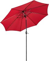 Yaheetech Garden Parasol Umbrella 2.7M Patio Crank Tilt 8 Ribs Red view 9