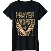Camo Heels Prayer Warrior Faith-Inspired Christian T-Shirt