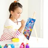 Koncci Canvas for Painting with Paper Holder 10 Pack 20x20 cm Blank Panels view 8