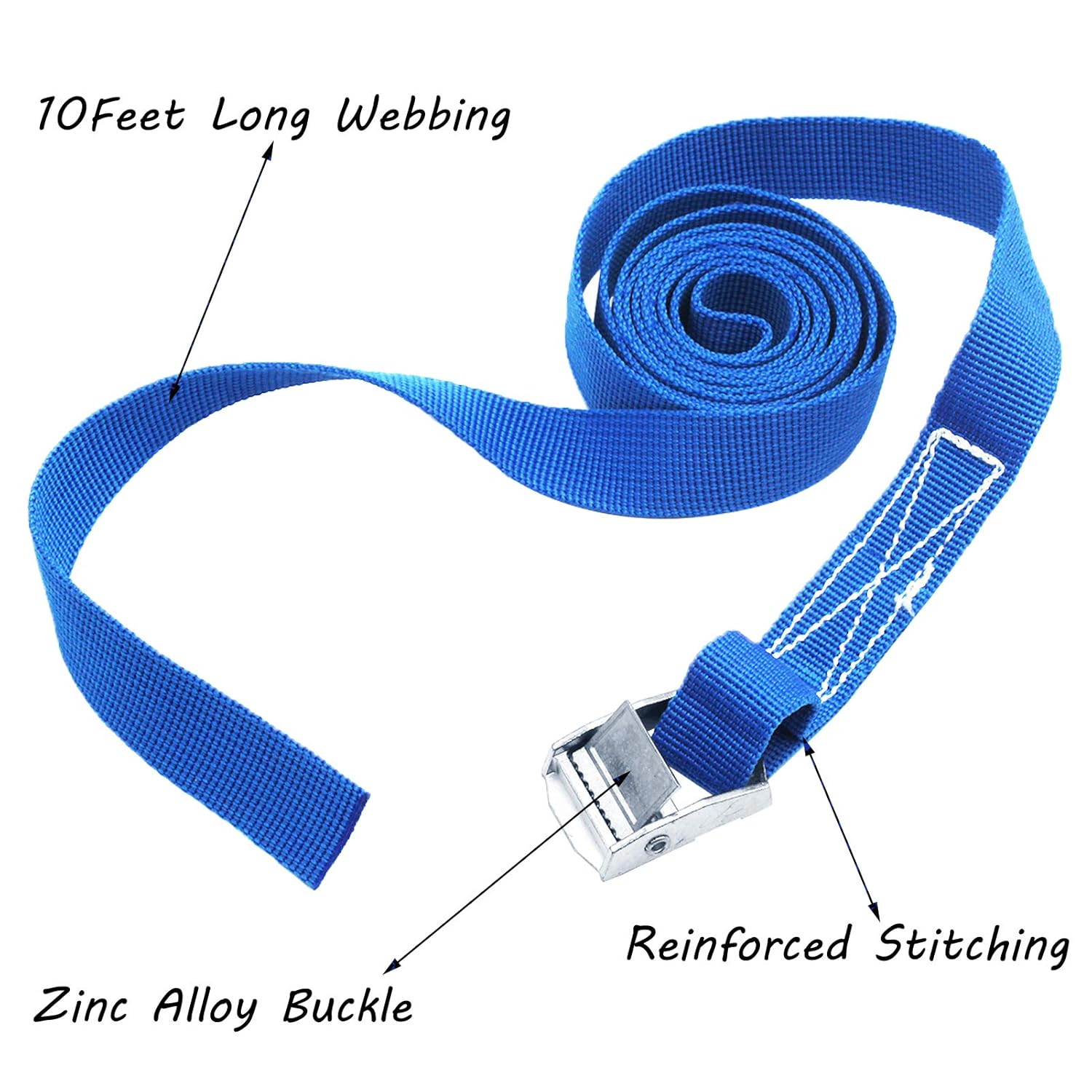 Yeelua 6 x150kg 3m Cam Buckle Tie Down Lashing Strap,Load Cap