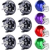 Football Helmet Display, Wall Mount Holder Hanger for Full or Mini Helmet | 6 Pack Floating Football Helmet Wall Case Shelf Stand, Sturdy ABS with Rubber Cap, Anti-Scratch, Hardwares Included, Black