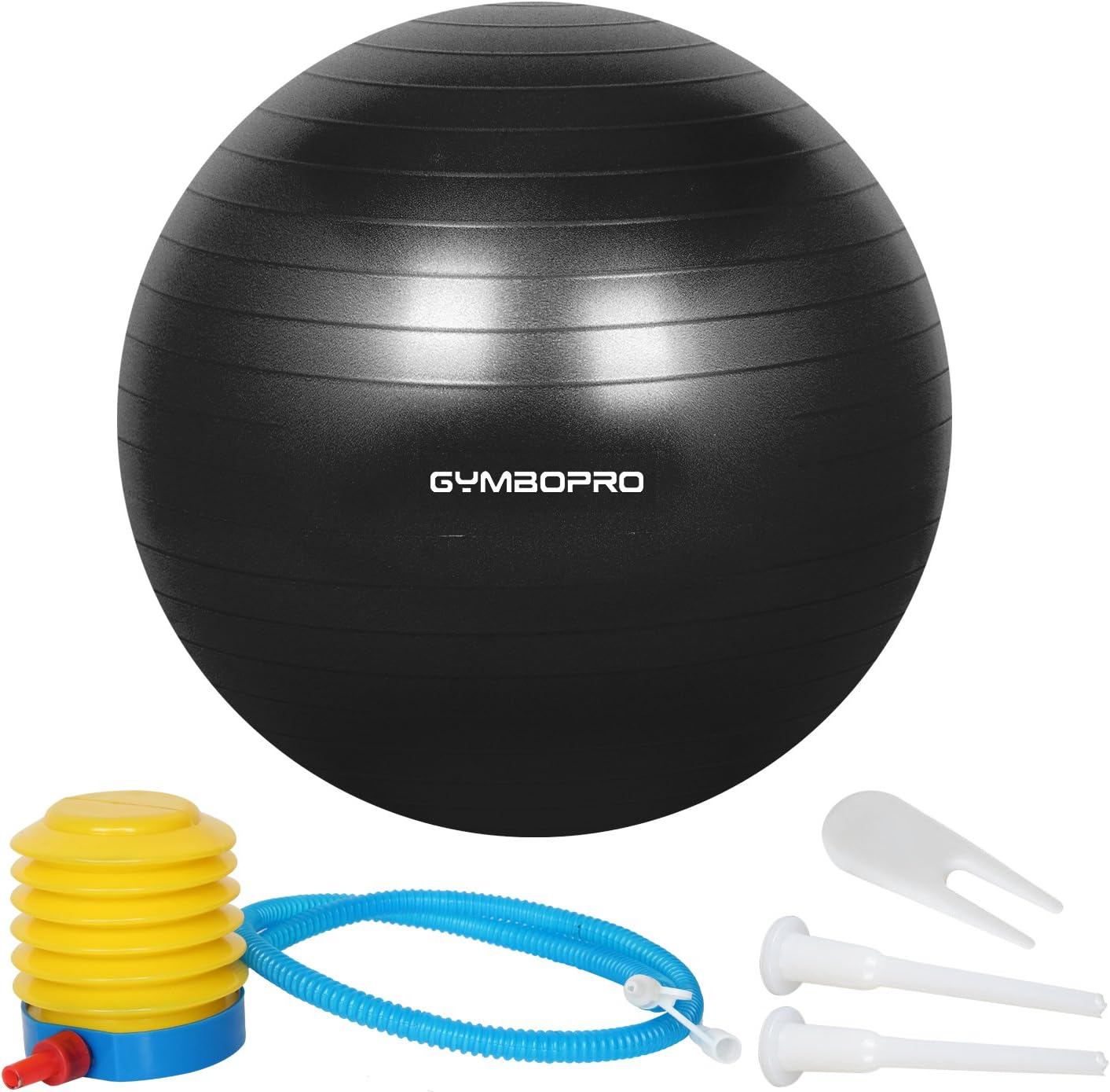 GYMBOPRO Exercise Ball 25cm/55cm/65cm/75cm with Pump,Anti-Burst & Anti-Slip Gym Ball,Yoga Ball Balance Ball for Fitness Pilates Yoga Gym
