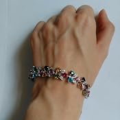 RIZILIA Bracciale Tennis Placcato Oro 18k Con Cristalli CZ Multicolore – Lunghezza 18 Cm, Chiusura Sicurezza, Regalo In Custodia - 3