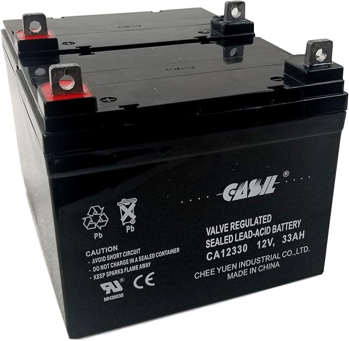 2 Pack CASIL 12v 33ah for 35ah Hoveround All Models MPV1