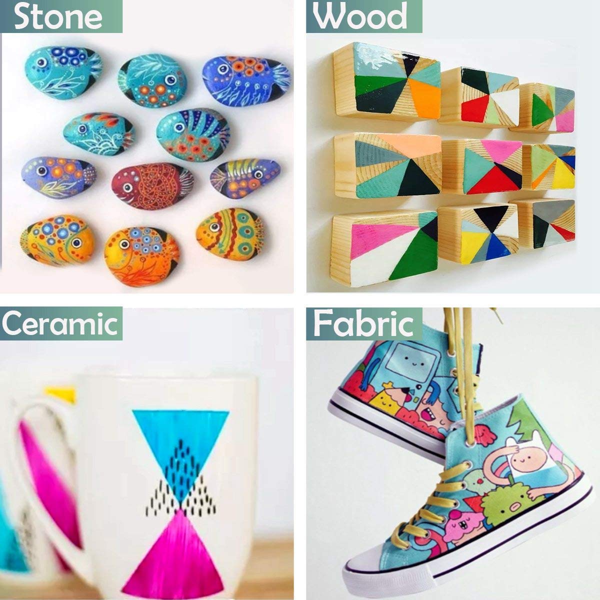 Marker Filzstifte Zum Bemalen Von Steinen Acrylstifte Fur Steine 0 7mm Feine Spitze Wasserfest Stifte Glas Gastebuch Hochzeit Diy Fotoalbum Papier Keramik 12 Farben Steine Bemalen Stifte Set Kunststoff Holz Burobedarf