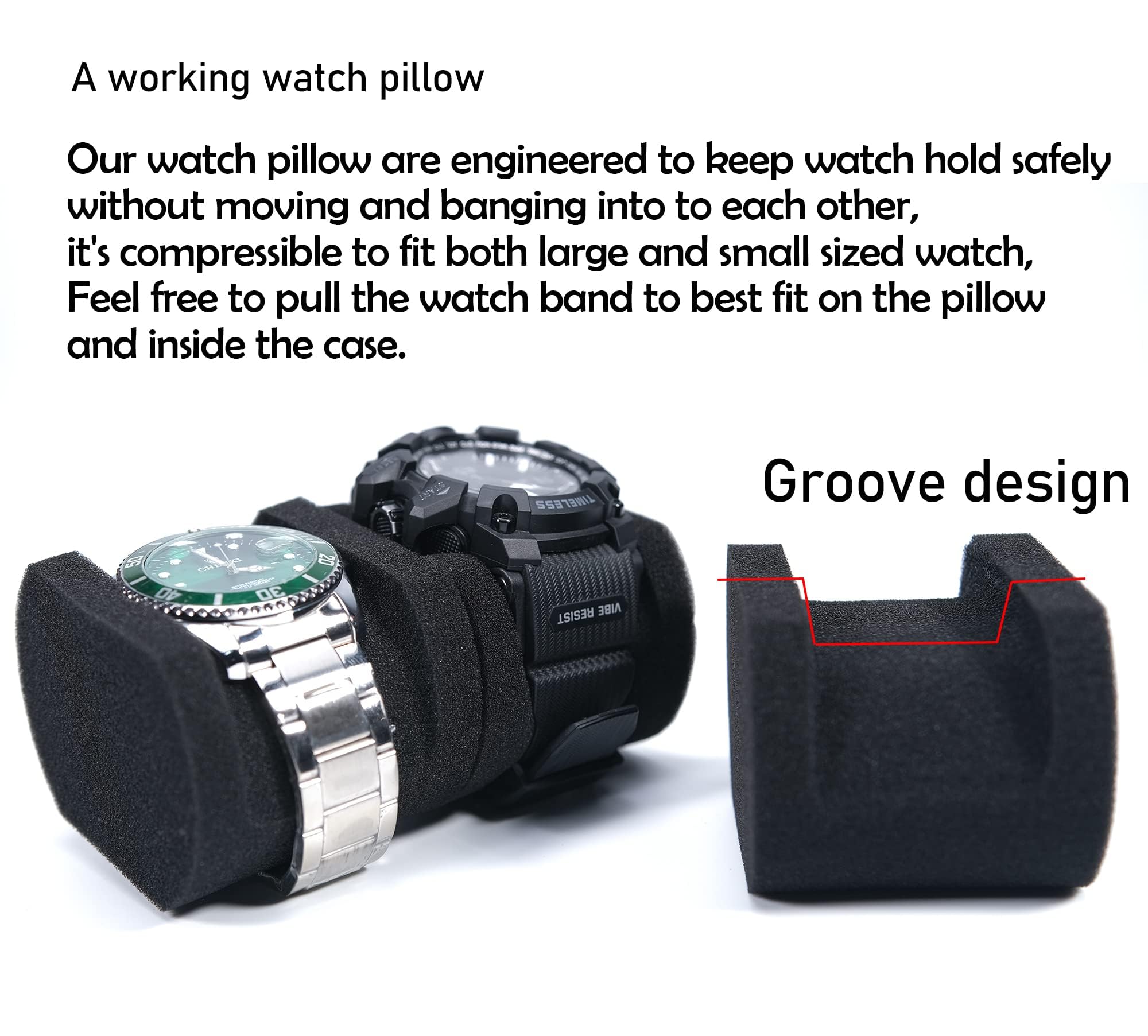 AUKURA watch case for travel and storage, hard 3 slots Watch Roll Organizer for Men and Women(Brown Microfiber Lining)