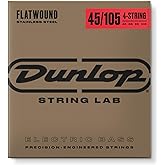 Jim Dunlop Stainless Steel Flatwound Bass Strings 45-105