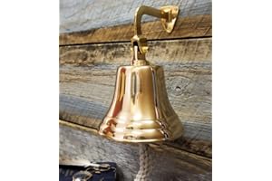 Nautical Premium Polished Brass and Nickel Coated Door Functional Bells | Exclusive Pirate's Decor Gifts Collectibles | Nagina International (Brass, 3 Inches) [B01N3CAT5I]