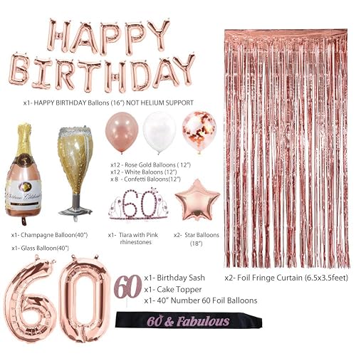 60 & Fabulous Geburtstags-Set Mit Schärpe Und Tiara – Perfekt Für Die 60. Geburtstagsfeier