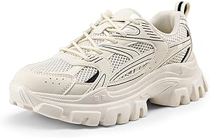 DREAM PAIRS Chunky Fashion Sneakers for Women, Women's Platform Bold Lace-Up Comfortable Sneakers