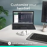 Logitech Zone 300 Wireless Headset Noise Cancelling Mic Off-White view 9