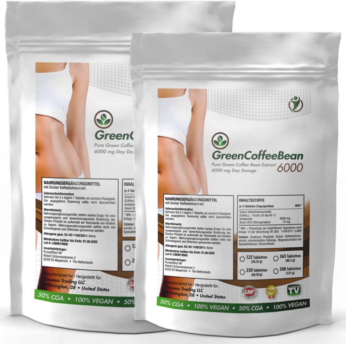 1000 Green Coffee Bean (2x 500 Capsules A 1000mg Bulk Pack XL Green Coffee Bean Extract – Natural Slimming Healthy Natural Weight Loss – Premium Quality