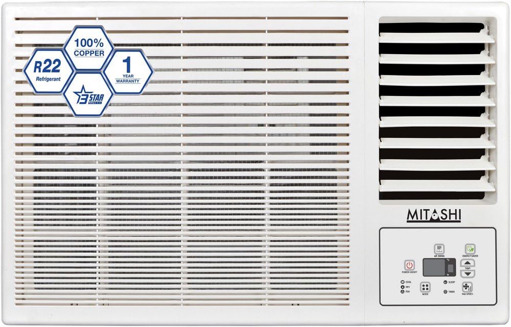 Mitashi 1 Ton 3 Star Window AC (Copper MiWAC103v35 White)