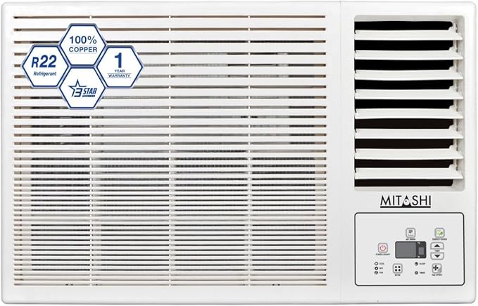 Mitashi 1 Ton 3 Star Window AC (Copper, MiWAC103v35, White)