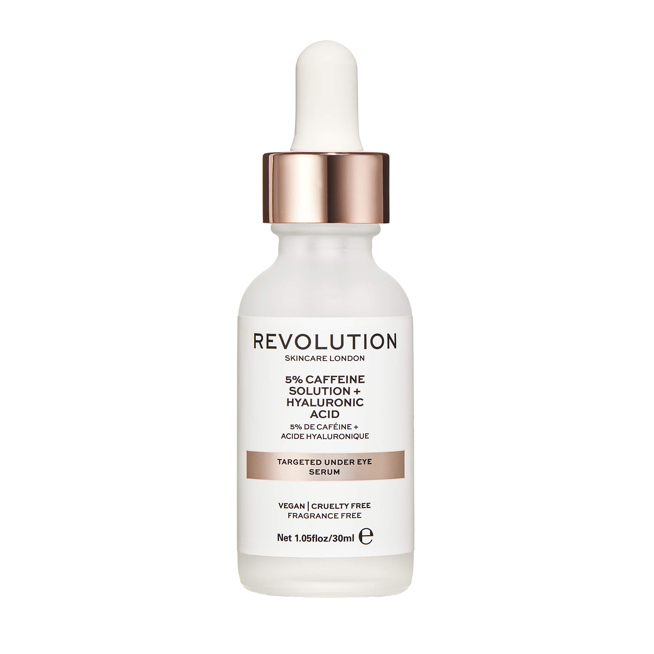 Revolution Skincare London, 5% Caffeine and Hyaluronic Acid Revitalising, Under Eye Serum, 30ml