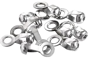 uxcell Ball Chain Connector, 6mm 6.5mm Pull Loop Crimp Link Stainless Steel Connection, Pack of 10
