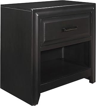 Benjara Transitional Style 1 Drawer Nightstand With 1 Storage Cubby Espresso Brown Amazon Ca Home Kitchen