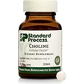 Standard Process Choline - Supports Healthy Fat Metabolism, Liver Health & Nervous System Function - Gluten-Free, Non-Dairy & Vegetarian -180 mg, 90 Tablets