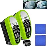 cioevantial Oil-Free Car Glass Brushes,New 2.0 Clearvision Glass Cleaner,Glass Coating Board for Windshield,Prevents Rain and Fog Clearvision Car windshield cleaner tool(2PCS+Wipe)