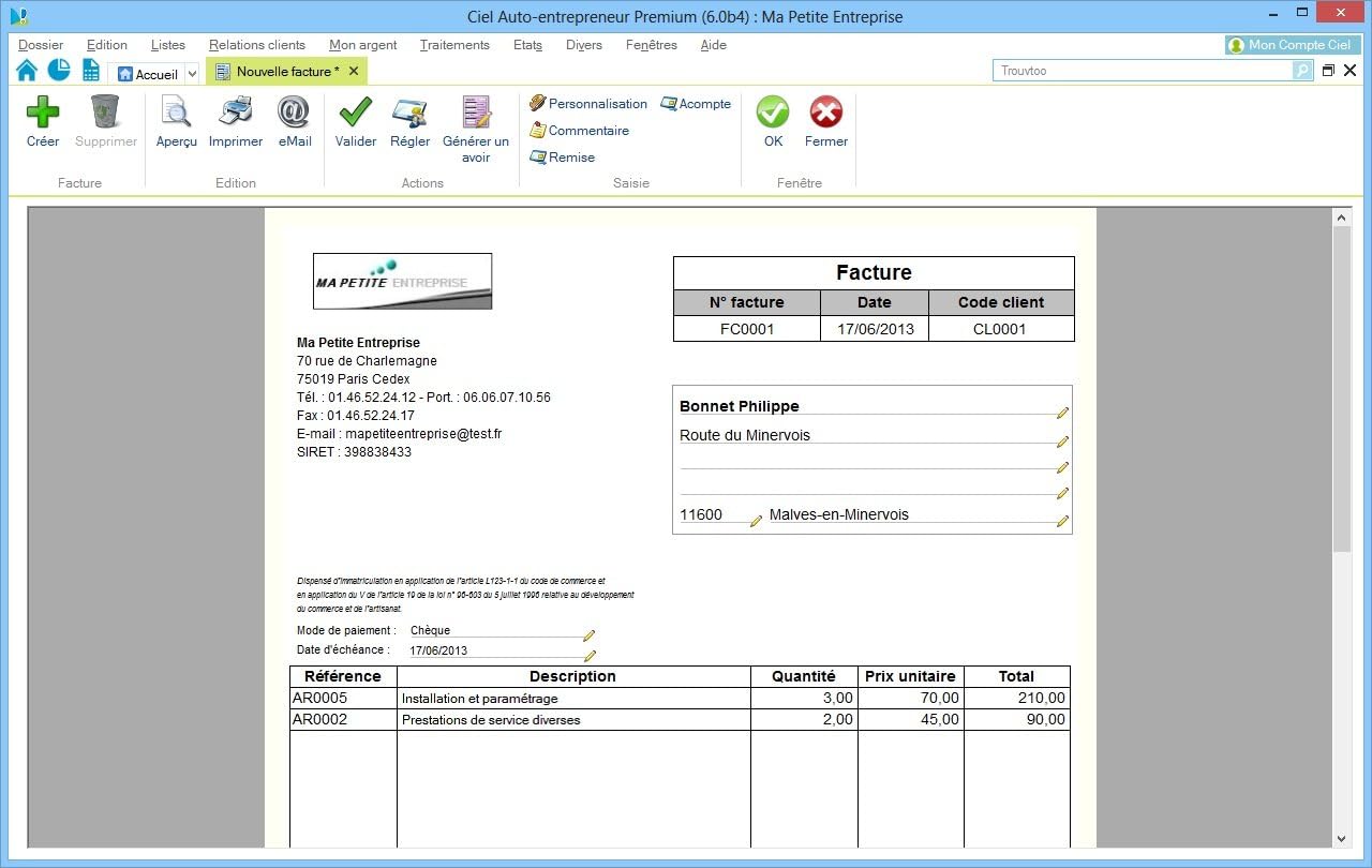 Ciel Auto Entrepreneur Premium 2014 Telechargement Amazon Fr Logiciels