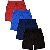 Andrew Scott Boys Active Performance & Mesh Style Basketball Sport Shorts - Multi Packs