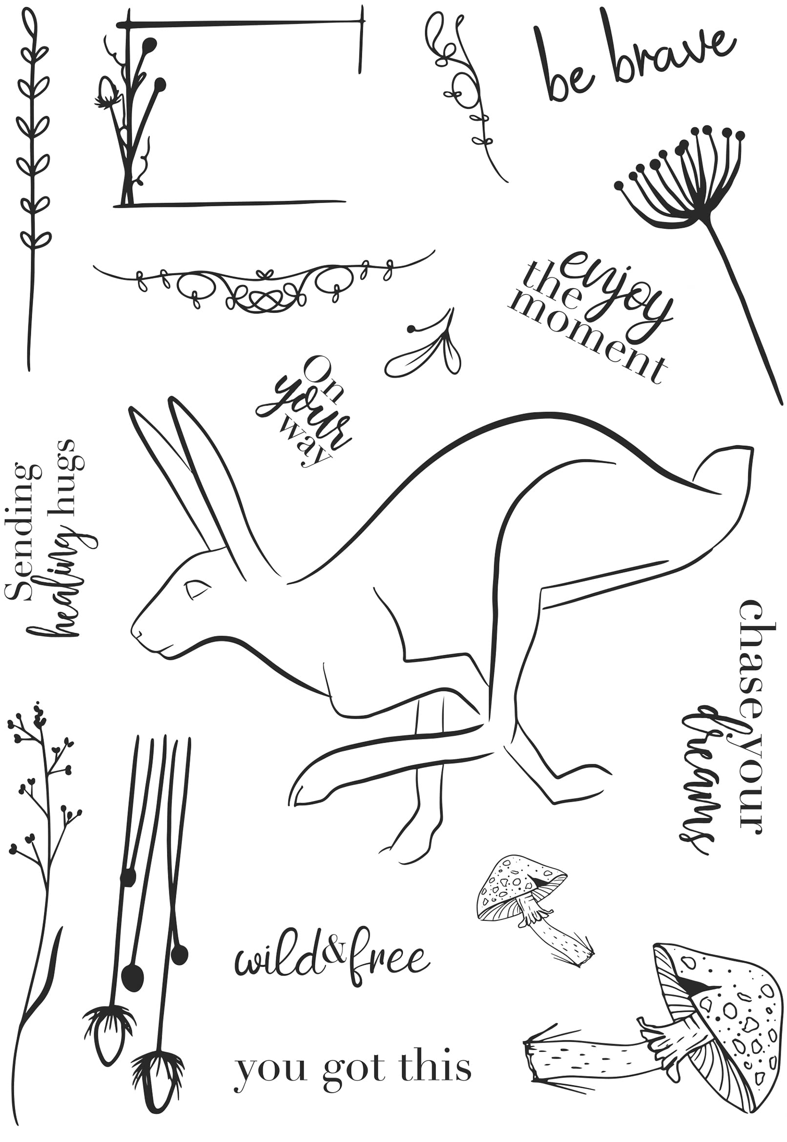 Creative Expressions Bonnita Moaby-Be Brave-Clear Stamp Set, 6 x 8 inches