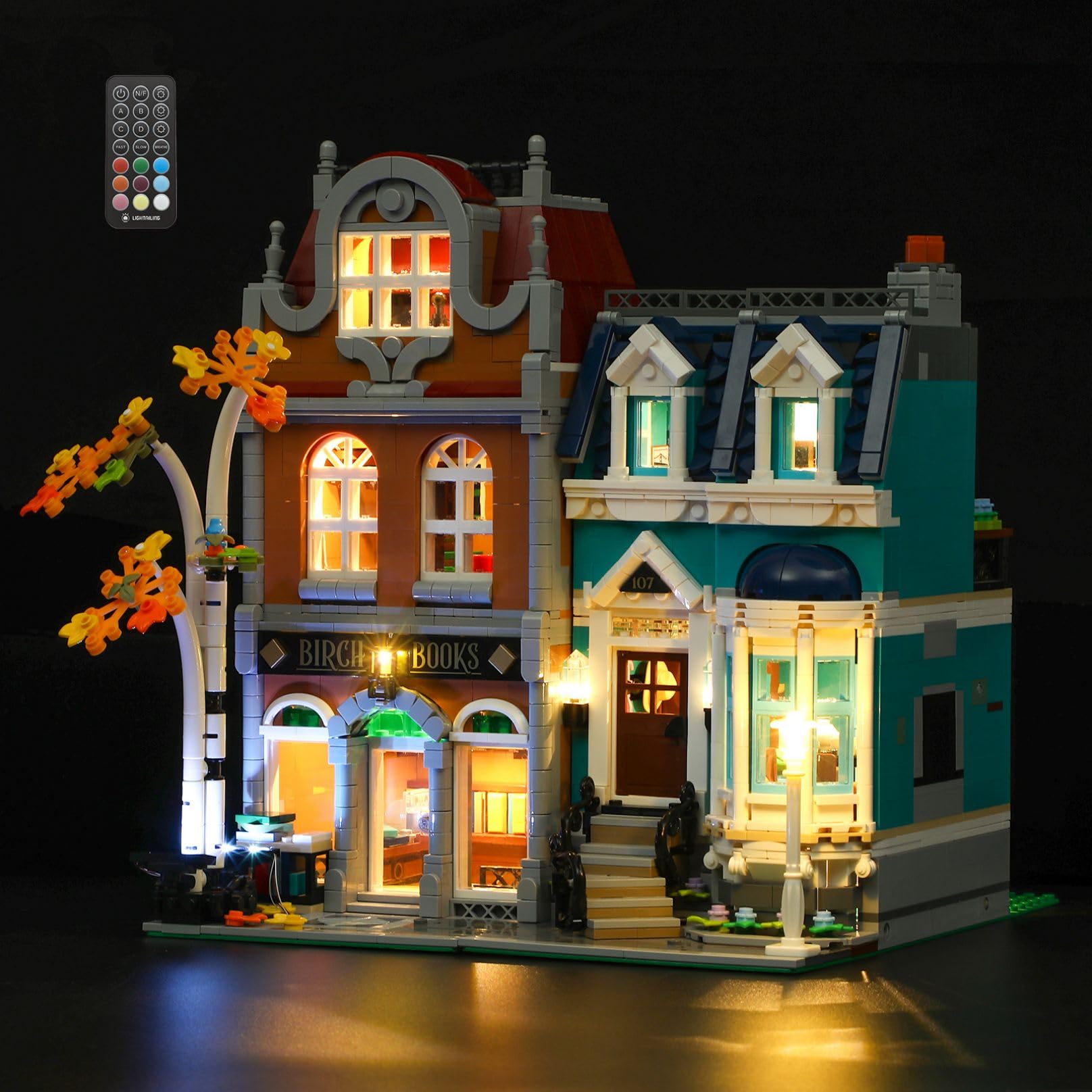 MENZAVA LED Light Kit (Remote Control) Compatible with LEGO 10270 Bookshop CREATOR Expert Building Blocks Model - Model Set NOT Included