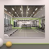LOAAO Home Gym Mirror, 48"x24"-2 PCS Gym Mirrors for Wall, Frameless, Tempered Glass, Large Workout Mirrors for Home Gym, Dance Studio, Yoga Room, Garage Gym