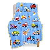 BOOPBEEP Construction Toddler Blanket for Boys