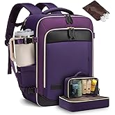 LOVEVOOK Travel Backpack for Women, 40L Carry On Backpack with 3 Packing Cubes,TSA Personal Item Travel Bag Airline Approved, Water Resistant Weekender Overnight Luggage Daypack, Fits 17 Inch Laptop