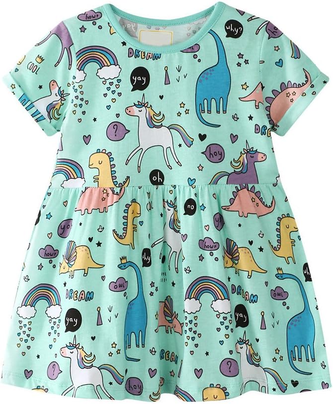Little Girl's Short/Long Sleeve Casual Animal Print Dress