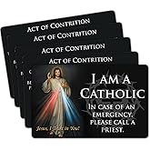 Needzo Divine Mercy Catholic ID, Wallet and Pocket Prayer Card, Religious Keepsake, 2.125 by 3.25 Inches, Pack of 5