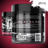 Warrior Rage Pre Workout Powder 392g High Stim 300mg Caffeine Cherry view 6