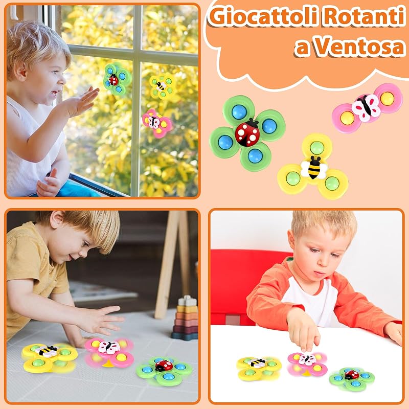 6 in 1 Giocattolo Montessori per Bambini, Giocattolo per Bambini da 6 a 12 Mesi, Blocchi Impilabili, Scatolina per i Fazzoletti, Giocattolo Montessori per Bambini da 1, 2, 3 Anni, Regalo per