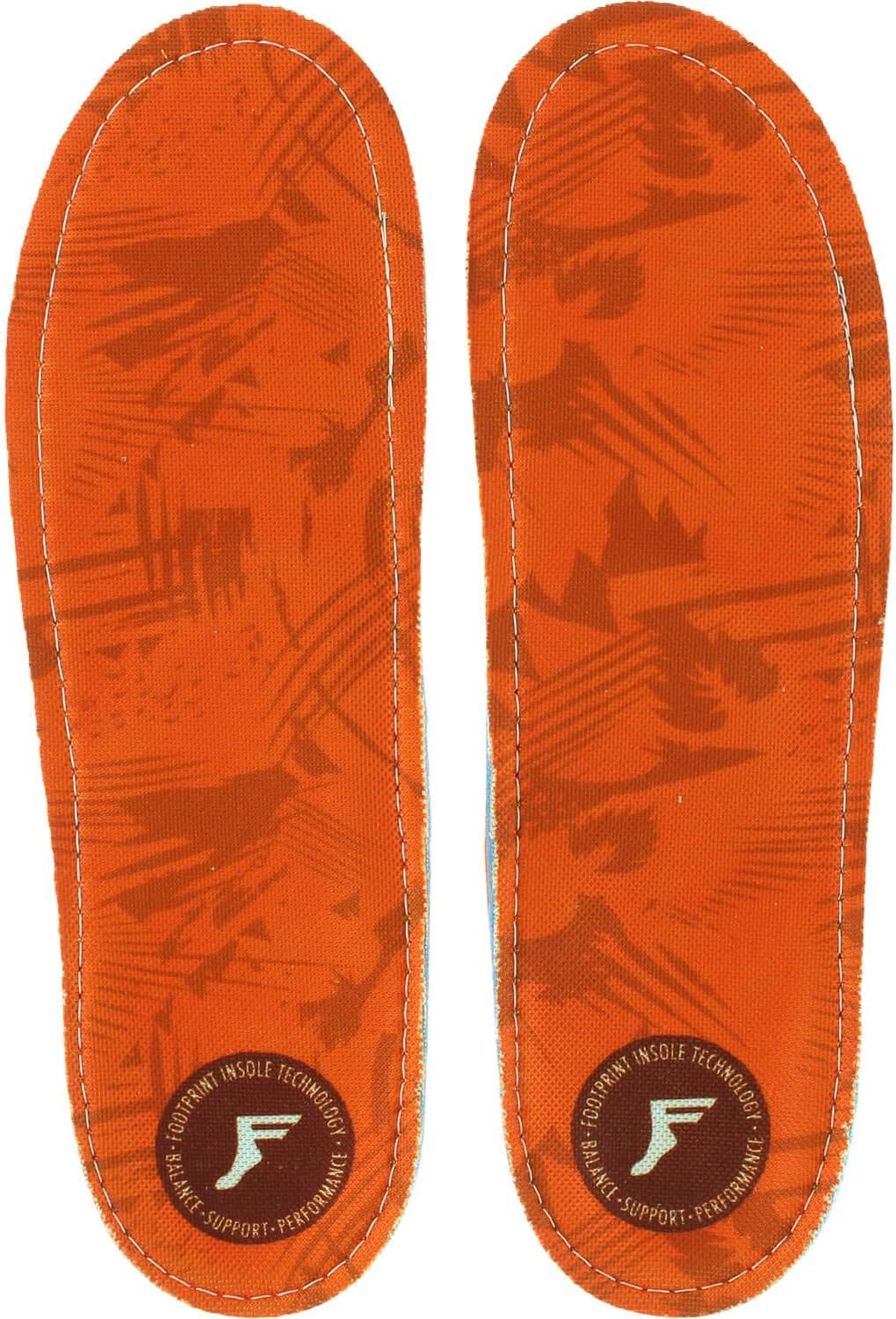 Footprint Orthotic InsolesKingfoam Orange Camo Custom Orthotics Insoles - 7/7.5