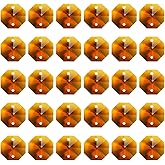 PATIKIL K9 Crystal Octagon Beads 2 Holes Pendants, 60 Pack 14mm Chandelier Prisms Parts Ornaments Hanging Beads for DIY Arts Crafts Decoration, Amber