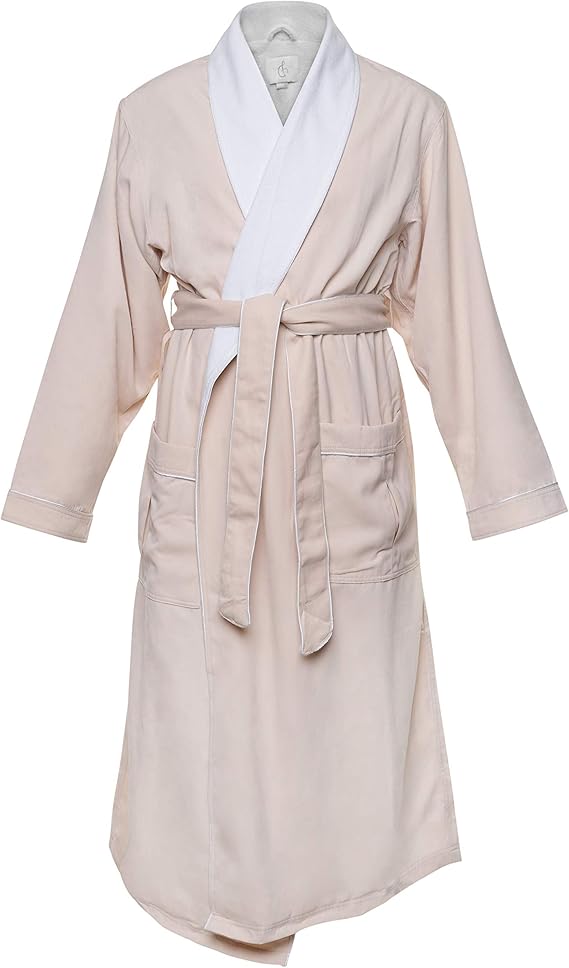 Ultimate Doeskin Microfiber Bathrobe Lined In Terry Luxury Spa
