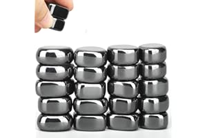 DILABNBA Fidget Toy Magnetic Chess Game Set with 20PCS Rocks, Hematite Magnet Stones Chess Game with String, Strategy Board Game, Desk Toy, Guessing Board Game Multiplayer for Kid Adult Family