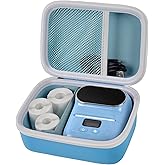 Case Compatible with Phomemo M110 Label Maker - Portable Mini Bluetooth Thermal Label Maker Carrying Storage Bag for Printer Labels, USB Cable and Accessories Black (Box Only)-Blue