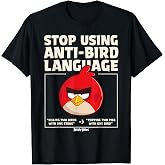 Angry Birds Red Anti-Bird Language Meme T-Shirt