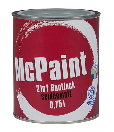 McPaint 2in1 Buntlack Grundierung und Lack in einem für Innen und Außen. PU verstärkt - speziell für Möbel und Kinderspielzeu