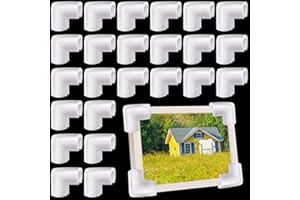 PWBARWQ 24 Pcs Foam Corner Protectors for Shipping, L-Shaped Edge Guards for TV Moving Box, Picture Frames, Mirrors, and Furniture, Must-Have Moving Supplies