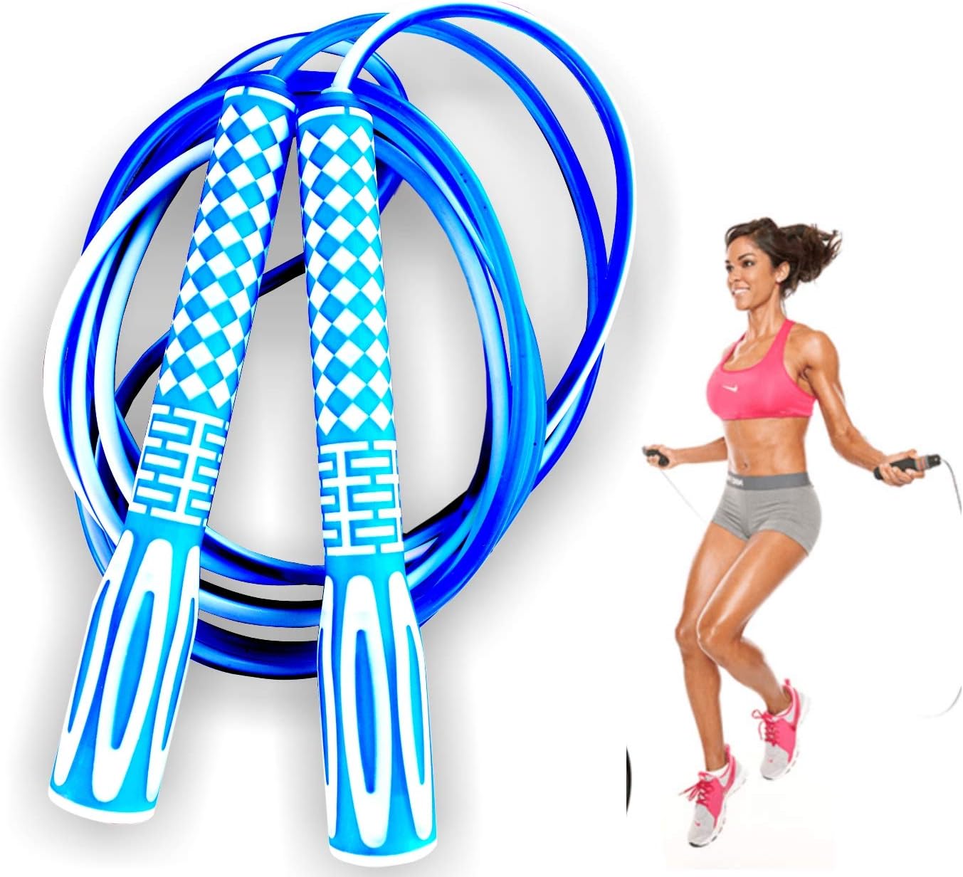 Sonia Traders Universal Speed Skipping Rope Pink Crystal Jump Rope Skipping Gym Fitness For Children/Kids/Junior