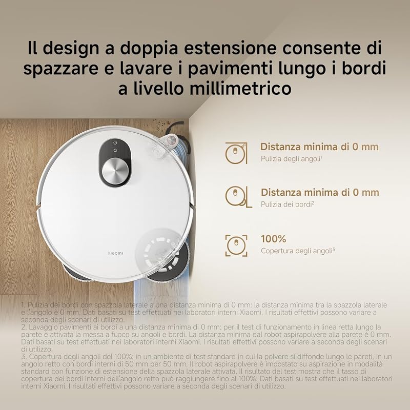 5 Robot aspirapolvere con lavaggio, 20000 Pa, navigazione dToF