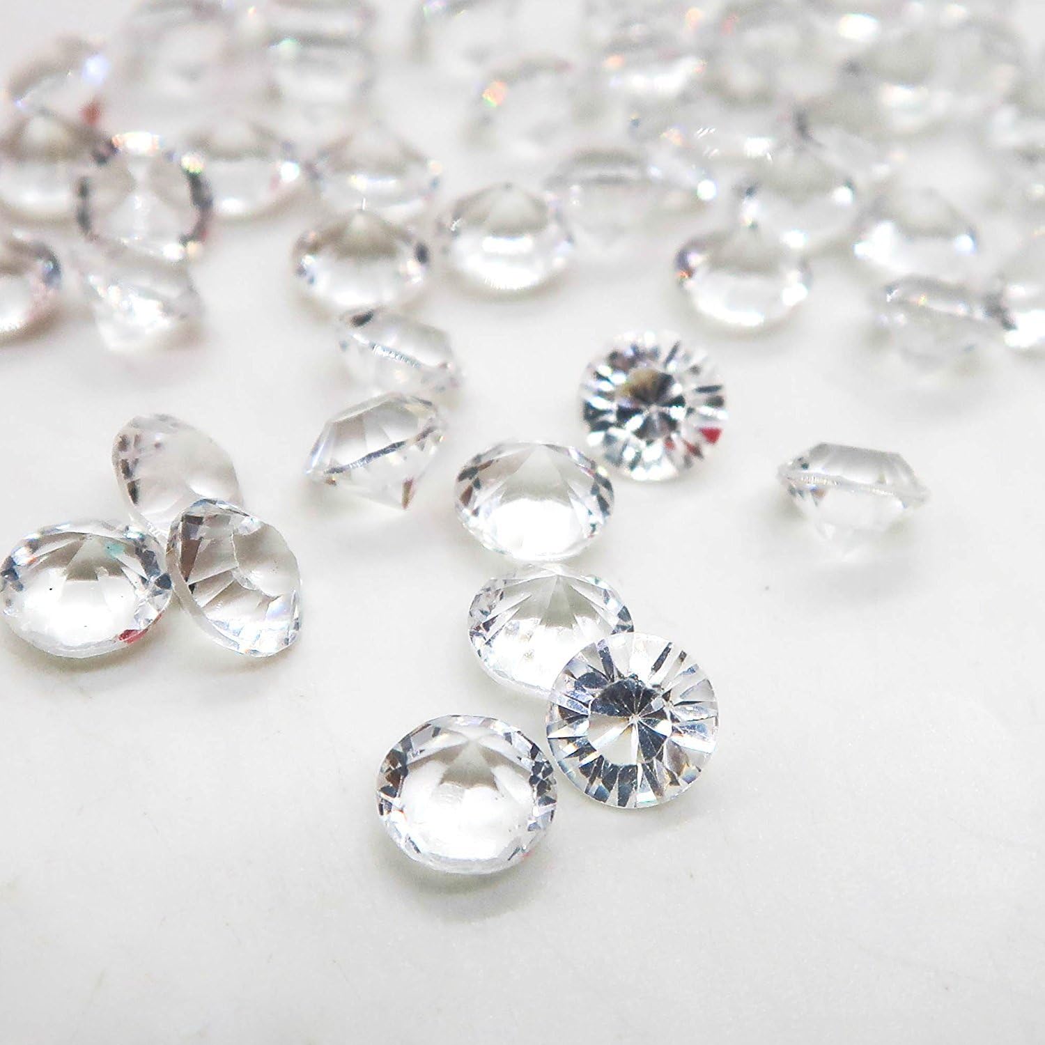 TOAOB 3000 Pieces 6 mm Clear Tiny Acrylic Table Scatter Crystals Diamonds Rhinestones for Table Decorations Wedding Decoration Bridal Shower Decoration - Image 3