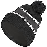 Adidas Men's Cold.RDY 3-Stripes Golf Pom Beanie, Black, One Size