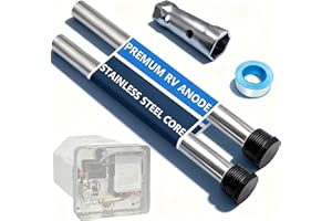 XCMVCN 2-Pack RV Water Heater Anode Rod, 9.25" x 3/4" NPT, Premium Magnesium Anode Rods Kit for Suburban Hot Water Heater, Long-Lasting Protection Anode Rod for Hot Water Heater for Suburban