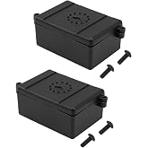 2Pcs ShareGoo RC Receiver Waterproof Box,RC ESC Receiver Dustproof Box Protector Case Compatible with Traxxas TRX-4 SCX10 90027 SCX10 90046 D90 1/10 RC Crawler,Black