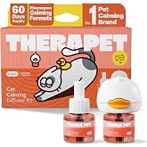TherapetMD 60-Day Cat Calming Diffuser - Cat Pheromone Diffuser for Stress, Pee Spraying, Cat Fighting, Aggression, Excessive Meowing &amp; Scratching - 60-Day Refill Included - Packaging May Vary